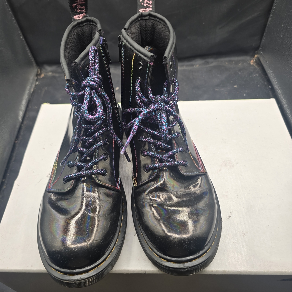 Dr. Martens Black Boots with‎ Iridescent Details